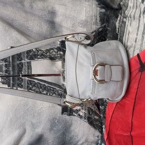 B. Makowsky Gray leather bag